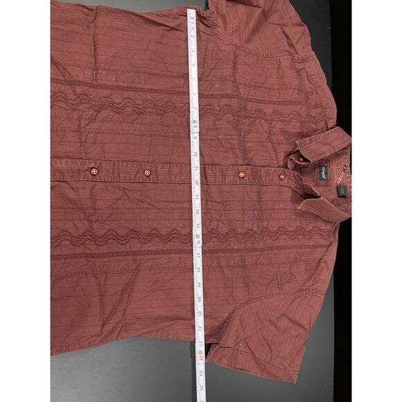Guess SKU 513 Mens Maroon Short Sleeve Button Up Shirt Size XL - Picture 7 of 9